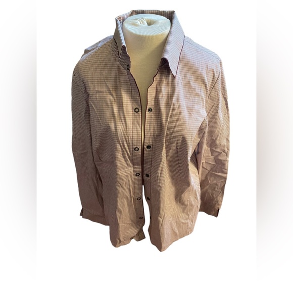 Lafayette 148 plaid blouse size 14 - Picture 1 of 3
